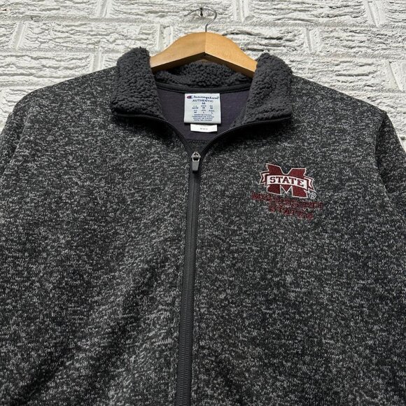 Champion Mississippi State Cute Zip‎ Up Fleece Jacket Medium - Picture 1 of 4